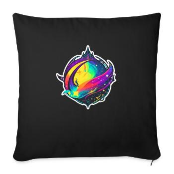 Amazing Space - Sofa pillowcase 17,3'' x 17,3'' (45 x 45 cm) - black - Front
