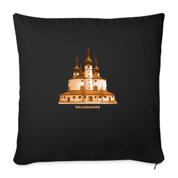 Waldsassen Kappl Trinity Church Bavière - Housse de coussin décorative 45 x 45 cm - noir - Devant