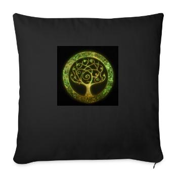 Celtic Tree of Life - Sofa pillowcase 17,3'' x 17,3'' (45 x 45 cm) - black - Front