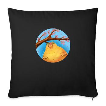 Poussins de printemps - Housse de coussin décorative 45 x 45 cm - noir - Devant