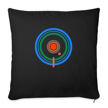BLUE MONDAY - Sofa pillowcase 17,3'' x 17,3'' (45 x 45 cm) - black - Front