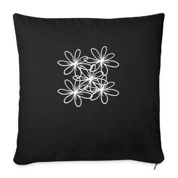 Flower Flower Plant - Sofa pillowcase 17,3'' x 17,3'' (45 x 45 cm) - black - Front