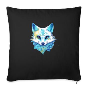 The Blue Fox - Sofa pillowcase 17,3'' x 17,3'' (45 x 45 cm) - black - Front
