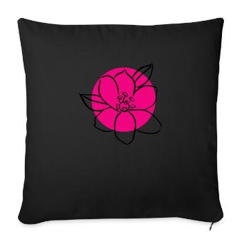 Flower Flower Plant - Sofa pillowcase 17,3'' x 17,3'' (45 x 45 cm) - black - Front