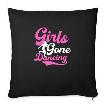Girls Gone Dancing Linedancing Femme - Housse de coussin décorative 45 x 45 cm - noir - Devant