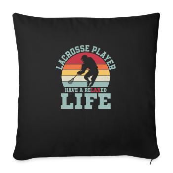 Les joueurs de crosse ont une vie détendue Mode de vie d’équipe - Housse de coussin décorative 45 x 45 cm - noir - Devant