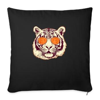 Al the tiger - Sofa pillowcase 17,3'' x 17,3'' (45 x 45 cm) - black - Front