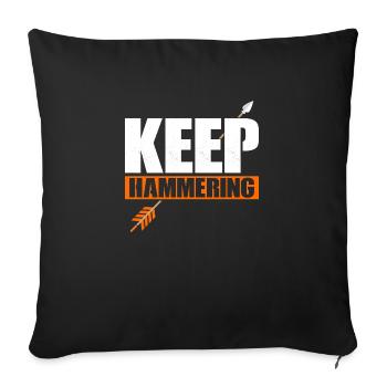 Keep Hammering Bow & Arrows Target Archery - Sofakissenbezug 45 x 45 cm - Schwarz - Vorne