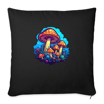 Magische Champi - Sofakissenbezug 45 x 45 cm - Schwarz - Vorne