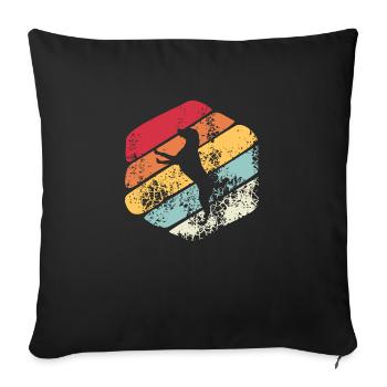 Chien cadeau Vintage - Housse de coussin décorative 45 x 45 cm - noir - Devant