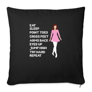 Danse Musique de danse - Housse de coussin décorative 45 x 45 cm - noir - Devant