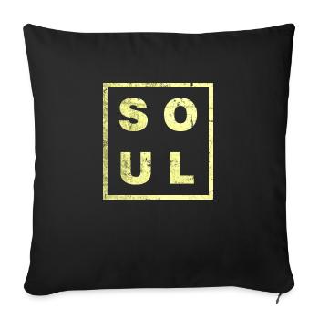 SOUL MINIMAL - Sofa pillowcase 17,3'' x 17,3'' (45 x 45 cm) - black - Front