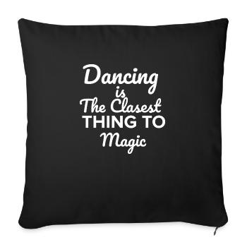 Danse Musique de danse - Housse de coussin décorative 45 x 45 cm - noir - Devant