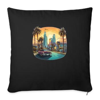 US - Sofa pillowcase 17,3'' x 17,3'' (45 x 45 cm) - black - Front