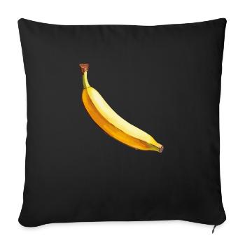 banane - Sofakissenbezug 45 x 45 cm - Schwarz - Vorne