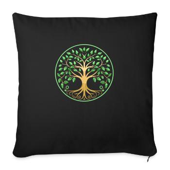 Arbre - Housse de coussin décorative 45 x 45 cm - noir - Devant