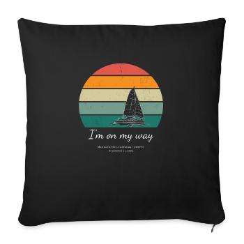 J’arrive - Housse de coussin décorative 45 x 45 cm - noir - Devant