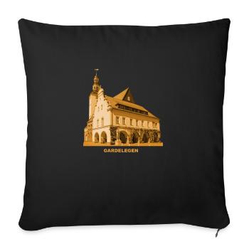Gardelegen Rathaus Hanse Altmark Sachsen-Anhalt - Sofakissenbezug 45 x 45 cm - Schwarz - Vorne