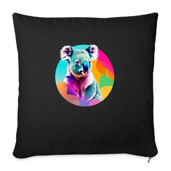 Koala - Sofakissenbezug 45 x 45 cm - Schwarz - Vorne