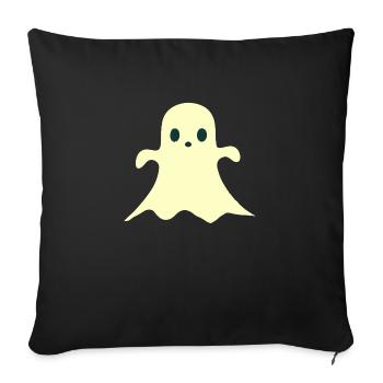 Grunge Retro Halloween Little Cute Ghost - Sofa pillowcase 17,3'' x 17,3'' (45 x 45 cm) - black - Front