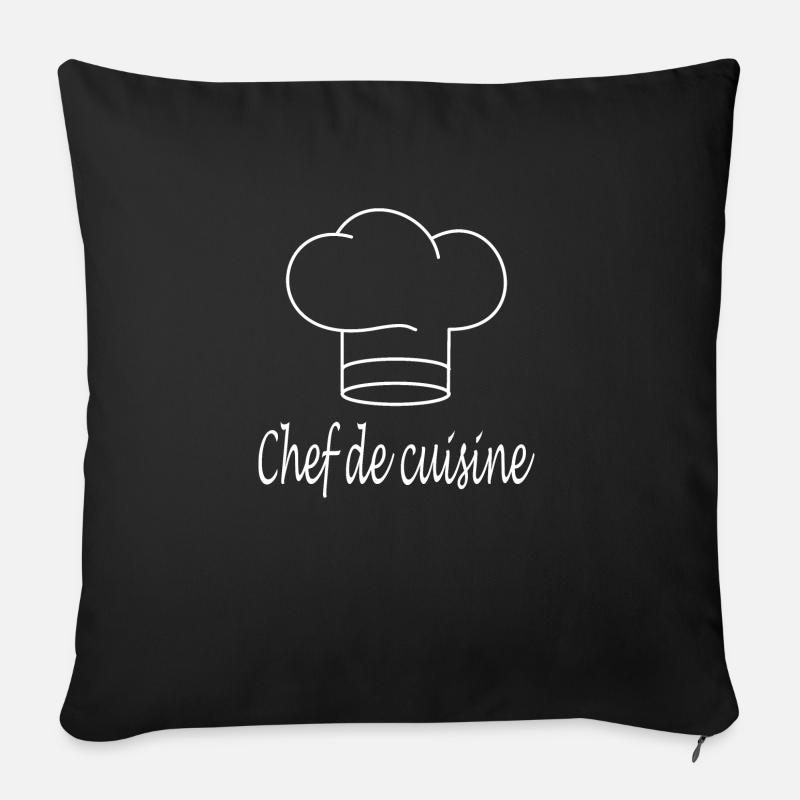 Chef de cuisine - Sofakissenbezug 45 x 45 cm - Schwarz