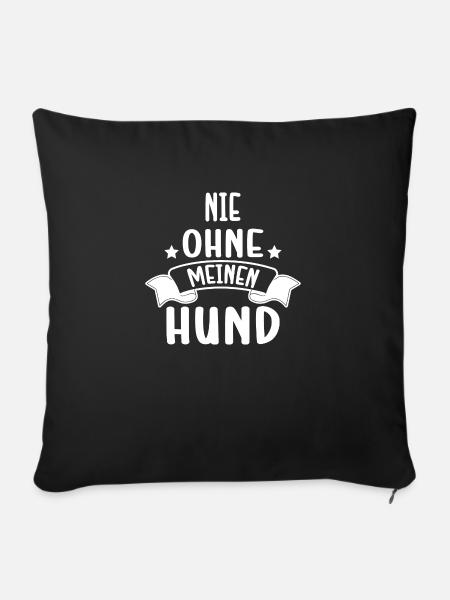 Hunde Hundefreund Haustier - Sofakissenbezug 45 x 45 cm - Schwarz