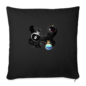 Magic potions - Sofa pillowcase 17,3'' x 17,3'' (45 x 45 cm) - black - Front