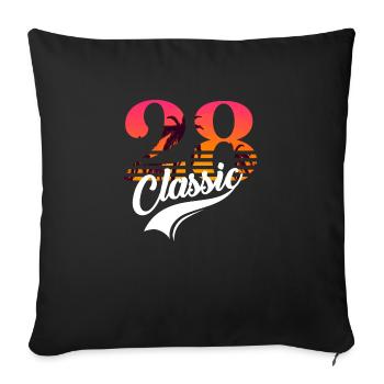Vintage 1928-28e anniversaire - Housse de coussin décorative 45 x 45 cm - noir - Devant