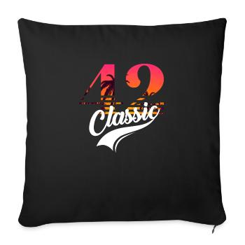 Vintage 1942-42nd anniversary - Sofa pillowcase 17,3'' x 17,3'' (45 x 45 cm) - black - Front