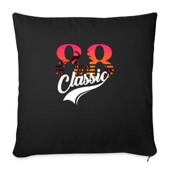 Jahrgang 1988-88th Anniversary - Sofakissenbezug 45 x 45 cm - Schwarz - Vorne