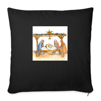 Weihnchts Kippe Weihnachten - Sofakissenbezug 45 x 45 cm - Schwarz - Vorne