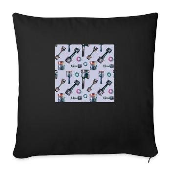 Kolbenmuster Kolben - Sofakissenbezug 45 x 45 cm - Schwarz - Vorne