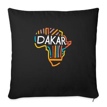Dakar - Housse de coussin décorative 45 x 45 cm - noir - Devant