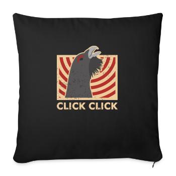 Grand tétras - Housse de coussin décorative 45 x 45 cm - noir - Devant