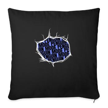 Roi Pingouin Adorable Noël Mignon Pingouin Geek - Housse de coussin décorative 45 x 45 cm - noir - Devant
