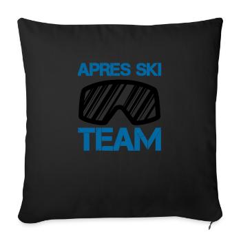 apres ski team - Sofakissenbezug 45 x 45 cm - Schwarz - Vorne