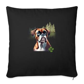 Boxer Tricolor Shirt Motif - Sofa pillowcase 17,3'' x 17,3'' (45 x 45 cm) - black - Front