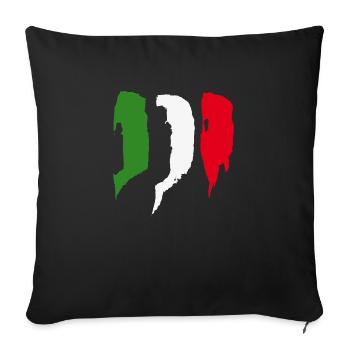 Italy Flag - Brush Strokes - Sofa pillowcase 17,3'' x 17,3'' (45 x 45 cm) - black - Front