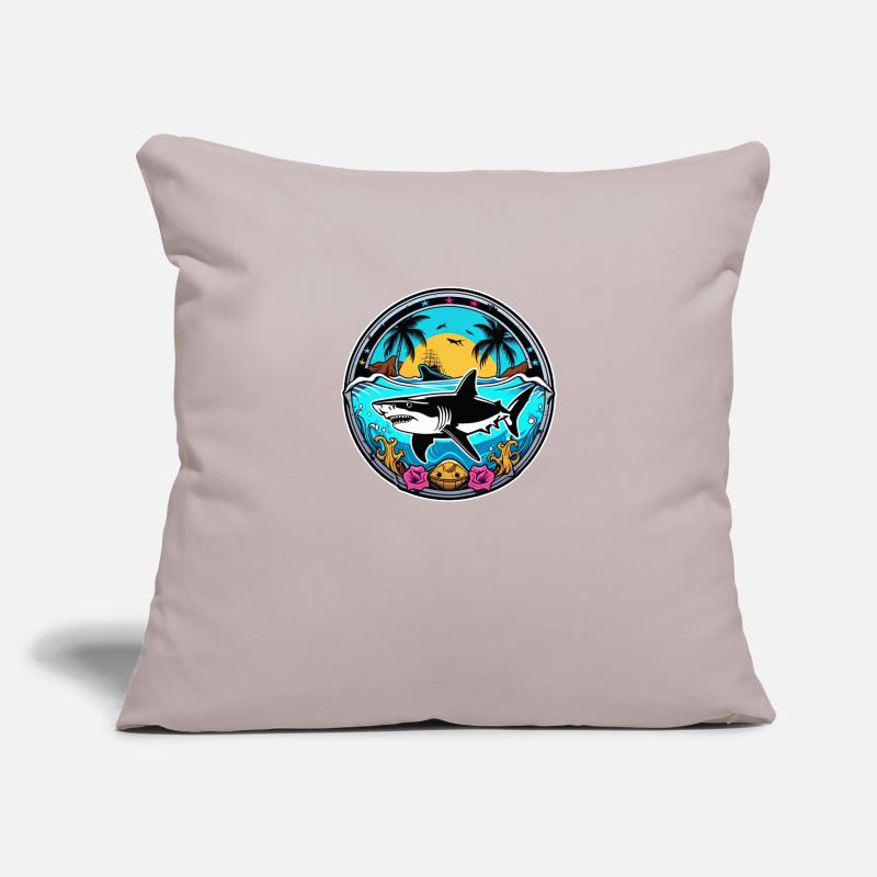 Shark & Sunset Sofa pillowcase 17,3'' x 17,3'' (45 x 45 cm)