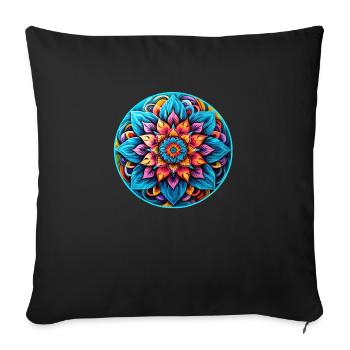 Mandala - Sofa pillowcase 17,3'' x 17,3'' (45 x 45 cm) - black - Front