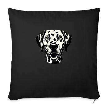 Dog Face Dalmatian - Sofa pillowcase 17,3'' x 17,3'' (45 x 45 cm) - black - Front