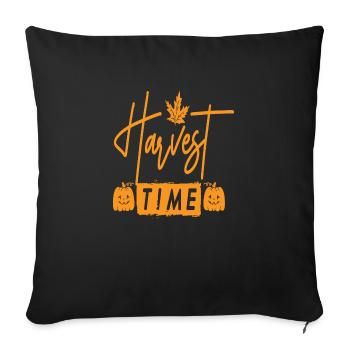 Harvest Time - Sofa pillowcase 17,3'' x 17,3'' (45 x 45 cm) - black - Front