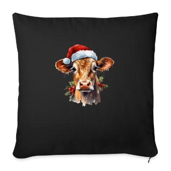 Christmas Cow Ideal for Farmers & Farmers - Sofa pillowcase 17,3'' x 17,3'' (45 x 45 cm) - black - Front