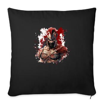 Sparta Design Spartans Grèce Spartan - Housse de coussin décorative 45 x 45 cm - noir - Devant