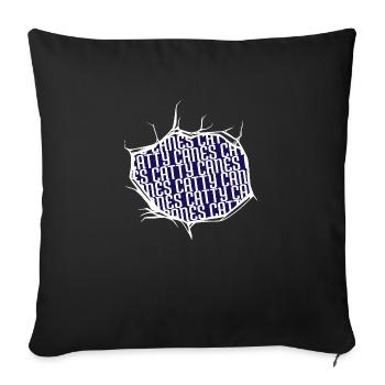 Barbe Dinosaures Mammifère Saint Valentin Barbes Cool - Housse de coussin décorative 45 x 45 cm - noir - Devant