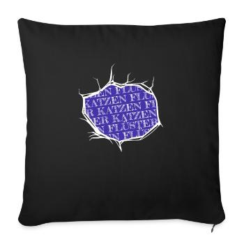 katze geschenk geburtstagsgeschenk falbkatze - Sofakissenbezug 45 x 45 cm - Schwarz - Vorne