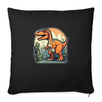 Cartoon Dinosaur - Sofa pillowcase 17,3'' x 17,3'' (45 x 45 cm) - black - Front