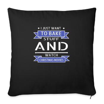 couples fairy tail citations dino vélo lune - Housse de coussin décorative 45 x 45 cm - noir - Devant