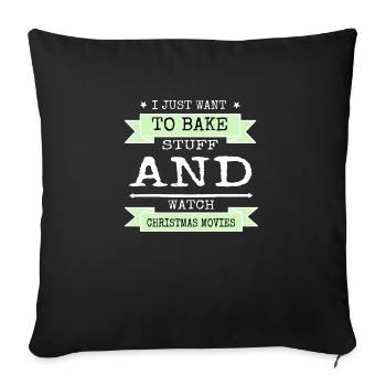 Dinosaur Tshirt Pastry Chef Christmas Vacation - Sofa pillowcase 17,3'' x 17,3'' (45 x 45 cm) - black - Front