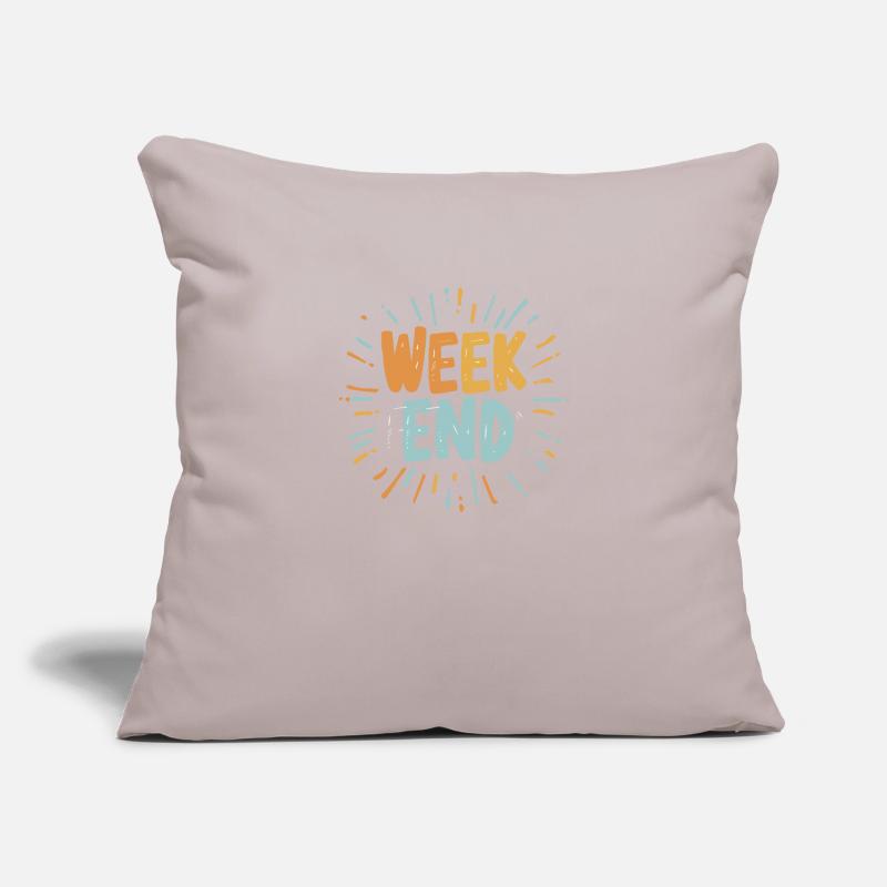 Week-end Housse de coussin décorative 45 x 45 cm